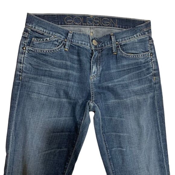 GOLDSIGN‎ Jeans Frontier Straight Leg Mid-Rise Med. Wash WMN EU26 US2 see msrmts - Picture 4 of 11